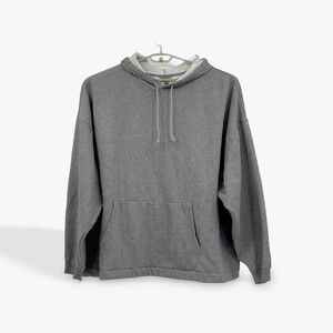 SKIMS Heather Gray Fleece Hoodie Sweatshirt Pullover Womens Size‎ 3X